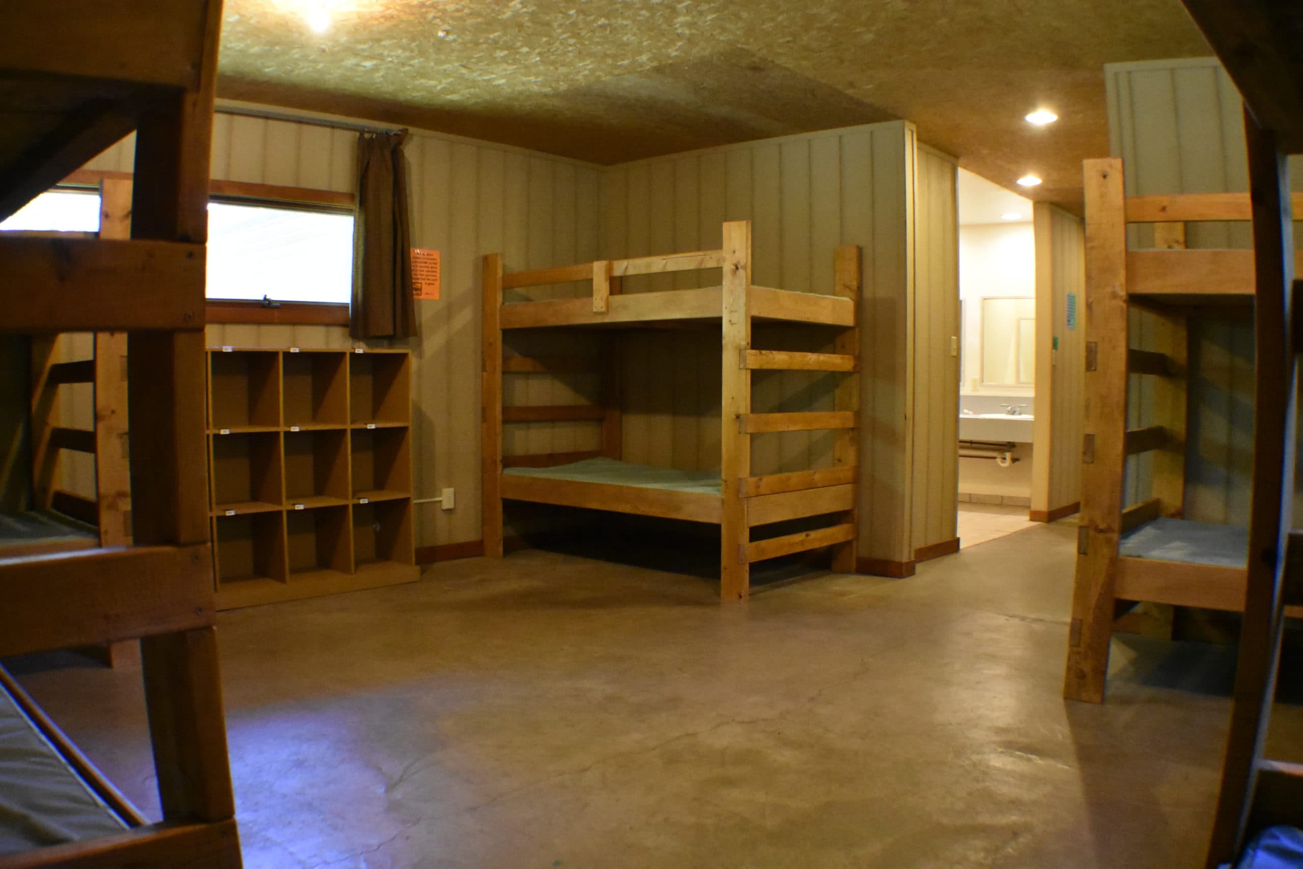 Comfortable cabin accommodations at Bear Lake Camp