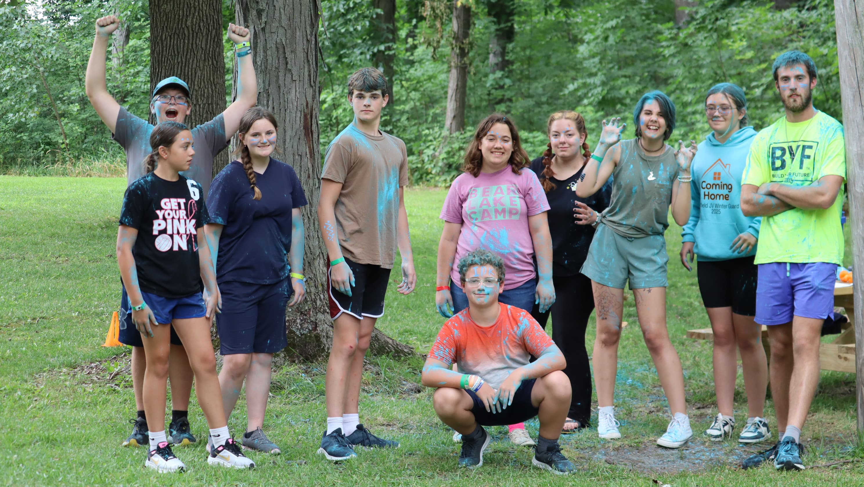 Jr. High campers enjoying summer activities at Bear Lake Camp