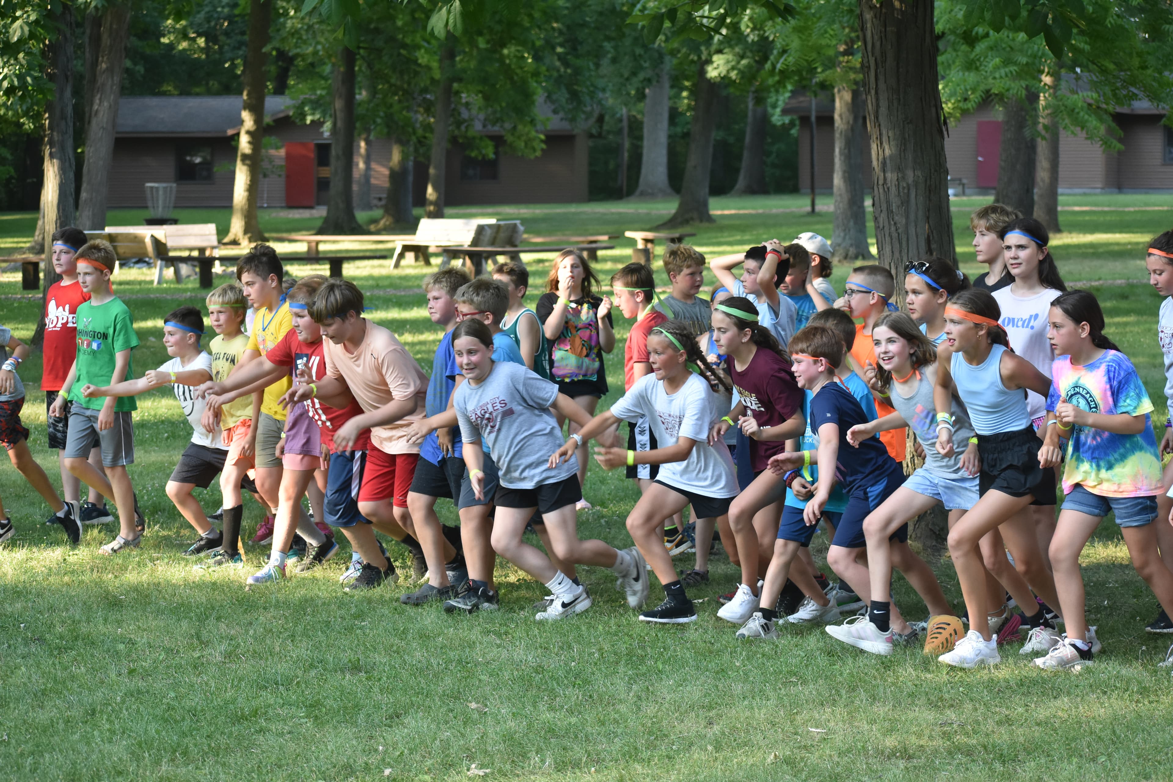 Young campers enjoying Primary Overnight activities